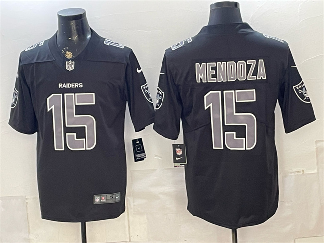 Men's Las Vegas Raiders #15 Fernando Mendoza Black Vapor Untouchable Limited Stitched Football Jersey